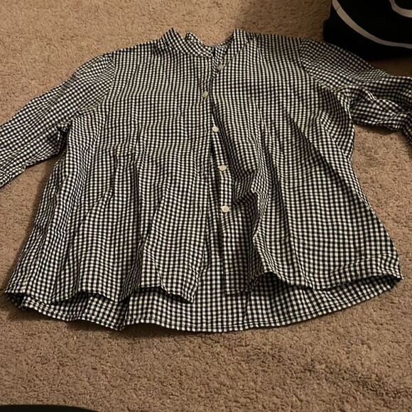 Madewell black and white button down small - Picture 3 of 7
